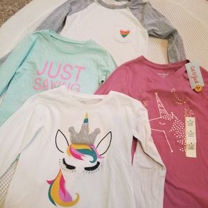 Girls lot..7 long sleeve girl tops and 3 pr leggings